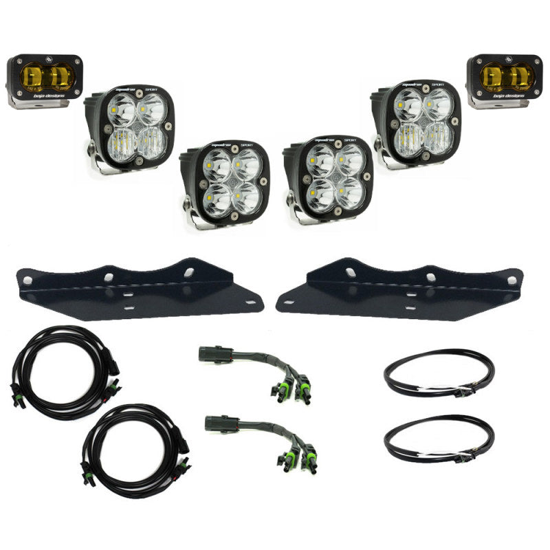 Baja Designs 17-20 Ford F-150 Raptor S2 SAE Sportsmen Fog Pocket Kit - Amber 448176 448176 User 1