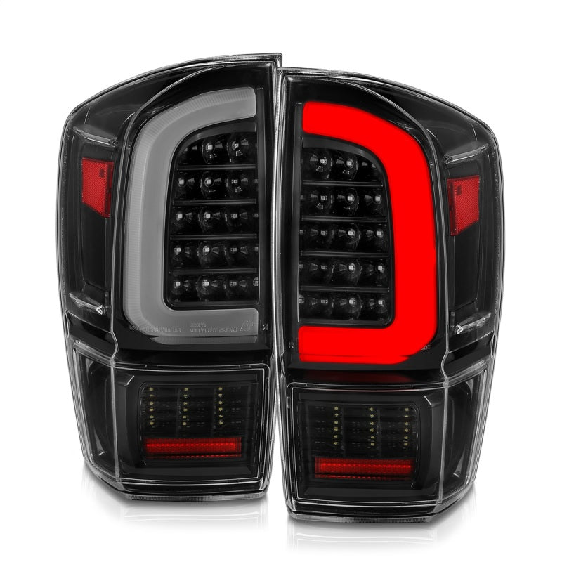 ANZO 16-21 Toyota Tacoma LED Tail Lights - w/ Light Bar Sequential Black Housing & Clear Lens 311400 311400 Photo - Unmounted