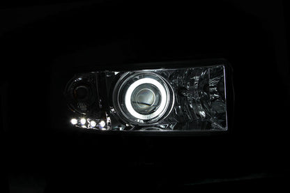 Anzo 1994-2001 Dodge Ram Projector Headlights w/ Halo Chrome 111056 Photo - Mounted
