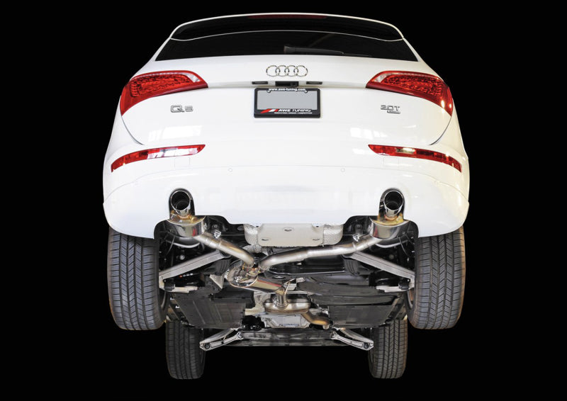 AWE Tuning Audi 8R Q5 2.0T Touring Edition Exhaust - Polished Silver Tips 3015-32026 3015-32026 Photo - Mounted