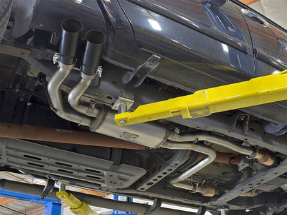 aFe Rebel Series 3in 409 SS Cat-Back Exhaust w/ Black Tips 04-15 Nissan Titan V8 5.6L 49-46124-B 49-46124-B Photo - Mounted