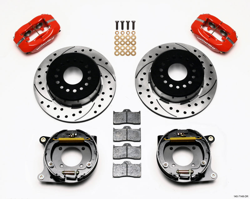 Wilwood FDL P/S Park Brake Kit, Drilled, Red, 93-97 Camaro/Firebird 140-7148-DR Photo - Primary