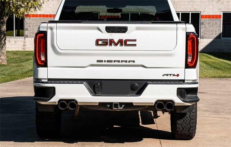 CORSA Performance Corsa 19-23 GMC Sierra 1500 Cat-Back Dual Rear Exit with Twin 4in Black Powder Coat Pro-Series Tips 21201BPC 21201BPC Photo - Mounted