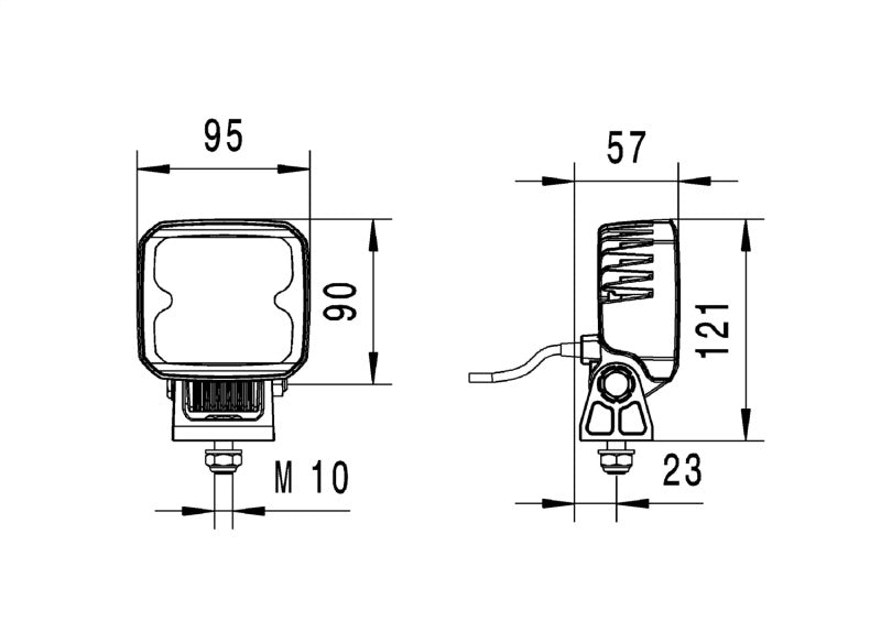 Hella Work Lamp Na 0Gr Md1224 LtDt Rl15 1Ga 996284051 996284051 Technical Drawing