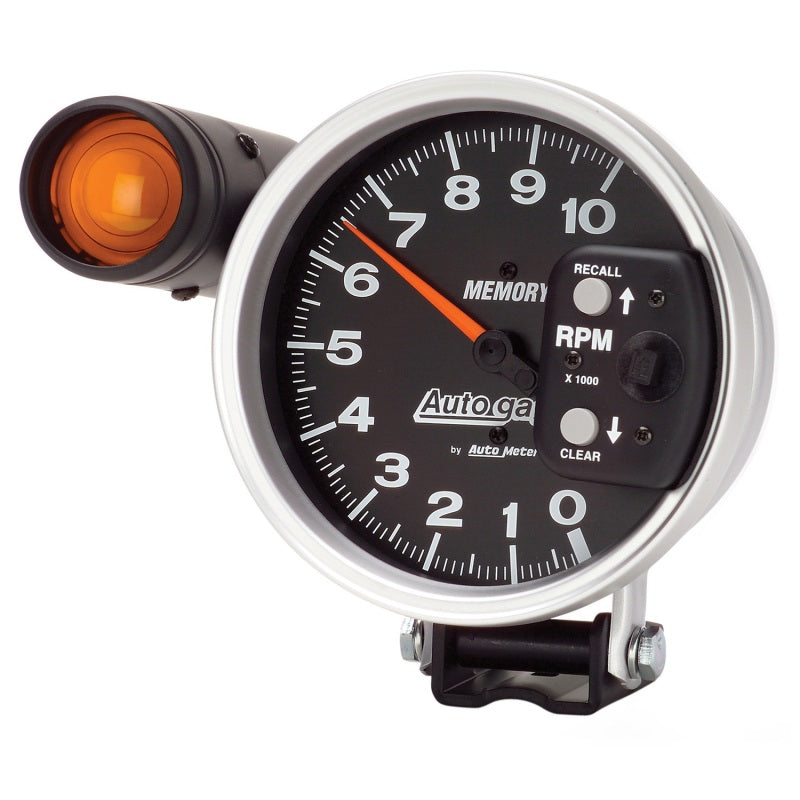 Autometer 5" Pedestal Tachometer 0-10,000 Rpm Memory Shift Light Black Auto Gage 233906 User 2