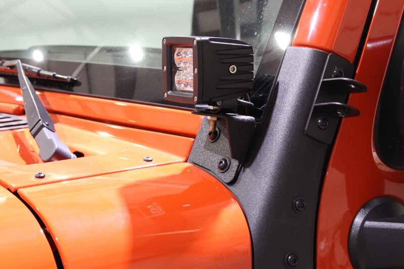 Fishbone Offroad 07-18 Jeep Wrangler JK Windshield Light Bracket FB21015 FB21015 Photo - lifestyle view