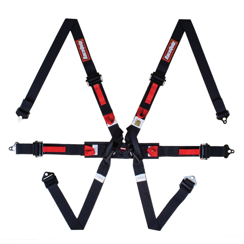 RaceQuip Black FIA 6pt Pull Up Lap FHR Formula Sub 857007 857007 Photo - Primary