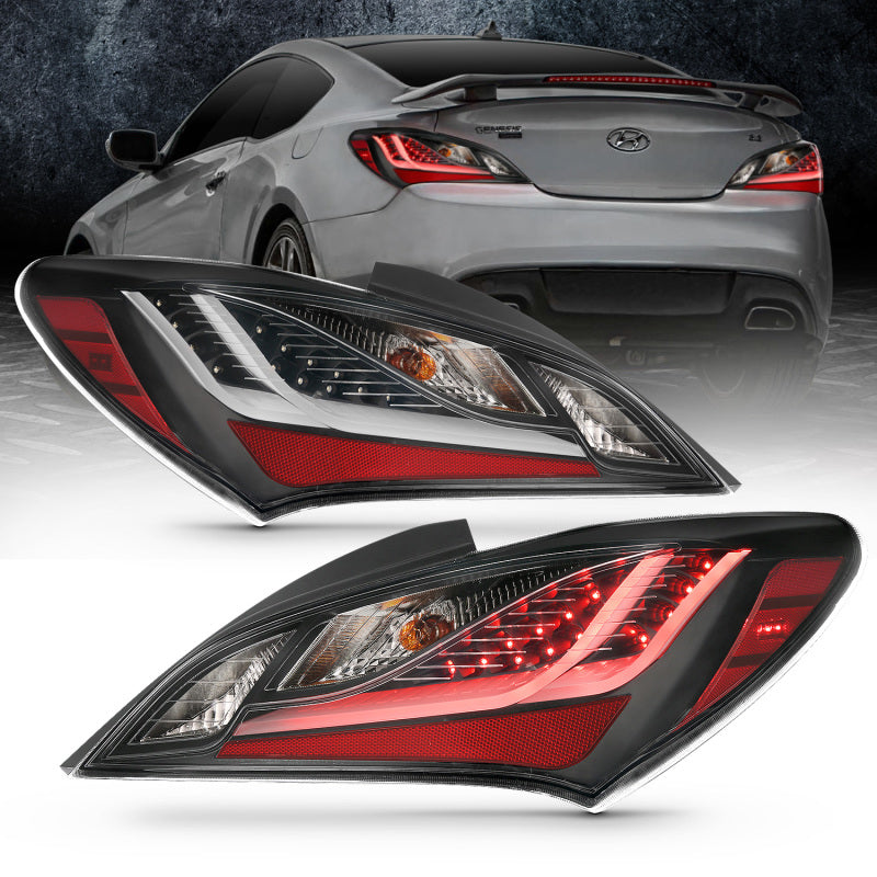 ANZO 10-13 Hyundai Genesis 2DR LED Taillights Smoke 321347 321347 Photo - Primary