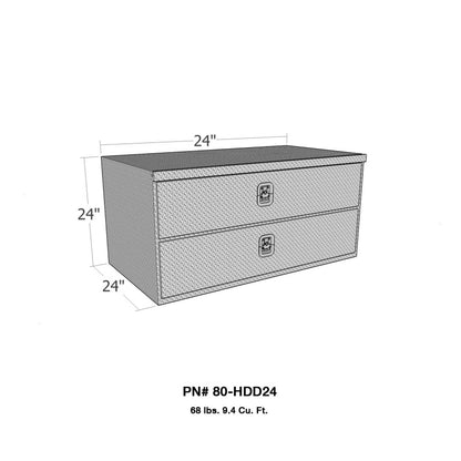 Westin/Brute HD Under Body 24in x 24in w/Top & Bottom Drawers - Aluminum 80-HDD24 80-HDD24 Photo - Unmounted