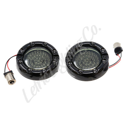 Letric Lighting 86-18 Electra Glide Premium Halo Red Center LED Turn Signal (1156) LLC-FLHB-6R LLC-FLHB-6R Photo - Primary