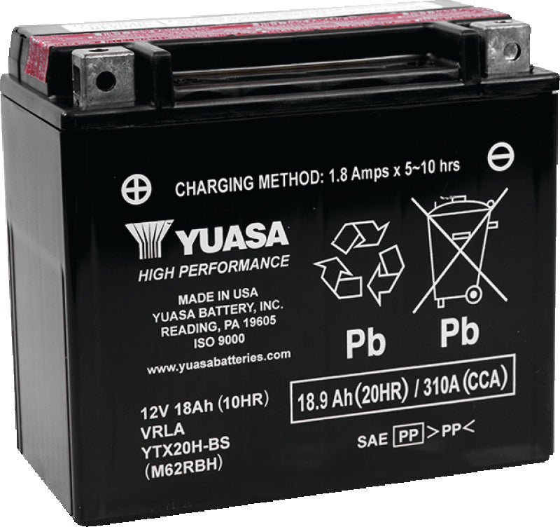 Yuasa Battery Yuasa Ytx20H-Bs Yuasa Battery YUAM62RBH YUAM62RBH Photo - Primary