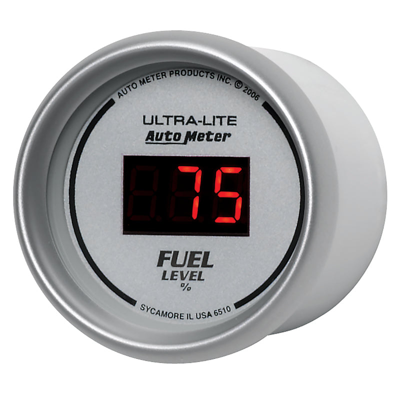 Autometer 2-1/16" Fuel Level, Programmable 0-280 ?, Dig. Silver 6510 User 2