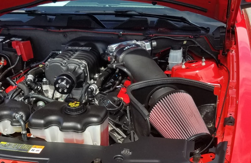 JLT 11-14 Ford Mustang GT (w/Roush/Whipple S/C) Black Textured Big Air Intake w/Red Filter -Tune Req CAIBA-FMG-11 CAIBA-FMG-11 Photo - Primary