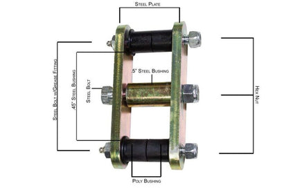 Fishbone Offroad 46-75 Jeep CJ-5 Front or Rear Greaseable Shackles FB27222 FB27222 Photo - out of package