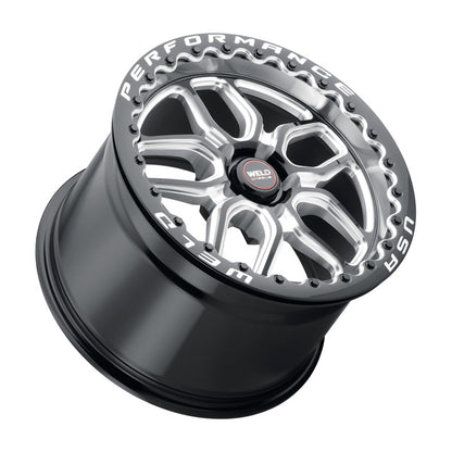 Weld S907 18X10 Laguna Beadlock 5X112 ET40 BS7.1 Gloss Black MIL Dia 78.1 S90780045P40 S90780045P40 Photo - Primary