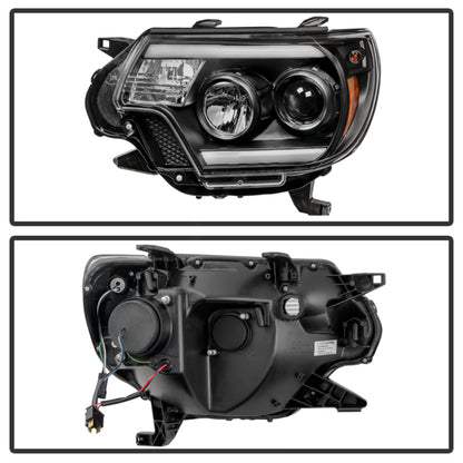 Spyder Toyota Tacoma 12-15 Projector Headlights Light Bar DRL Black PRO-YD-TT12-LBDRL-BK 5081711 5081711 User 1