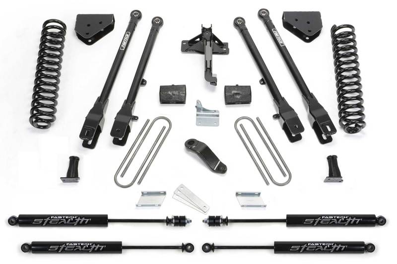 Fabtech 11-13 Ford F450/550 4WD 10 Lug 6in 4 Link System w/Stealth Shocks K2157M K2157M Photo - Primary