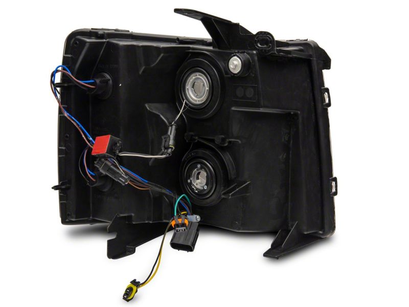 Raxiom 07-13 Chevrolet Silverado 1500 Axial Series Headlights w/ LED Bar- Blk Housing (Clear Lens) S138003 S138003 Photo - Close Up