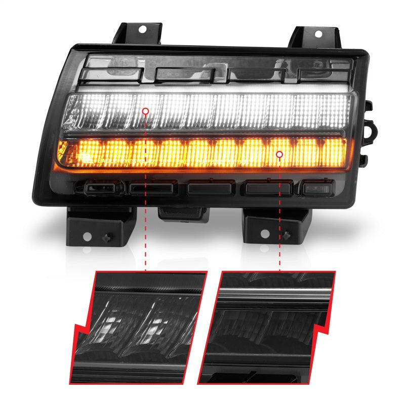 ANZO Wrangler 18-21/Gladiator 20+ LED Side Marker Lights Smoke w Sequential Signal 511088 511088 Photo - Unmounted