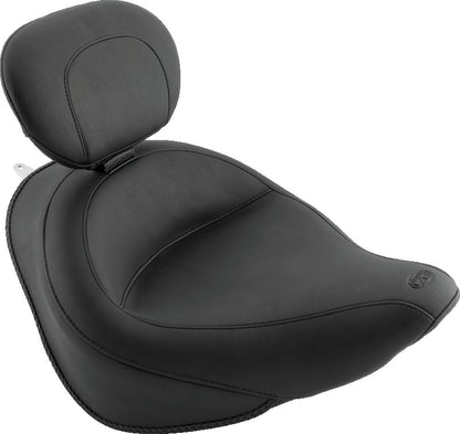 Mustang Motorcycle Mustang 06-17 Harley Softail Wide Tire (200mm) Wide Touring Solo Seat w/Driver Backrest - Black 79530 79530 Photo - Primary