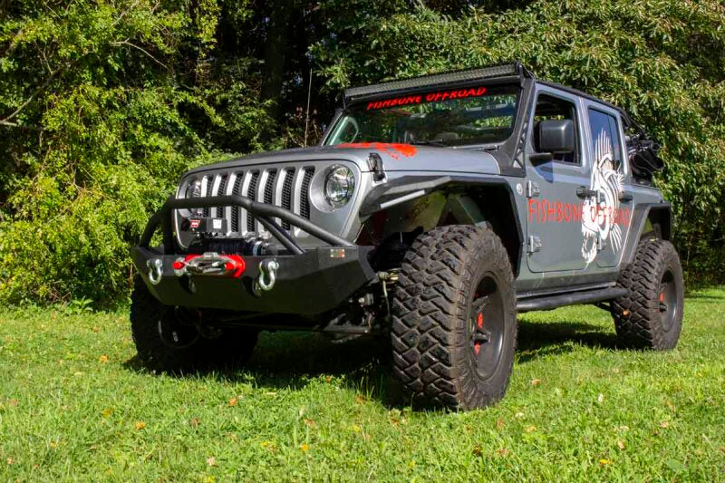 Fishbone Offroad 2018+ Jeep Wrangler JL Mid-Width Winch Front Bumper FB22088 FB22088 Photo - lifestyle view