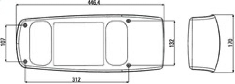 Hella Lamp SRBBLZR SMLR MG12 2VP 007502217 007502217 Technical Drawing