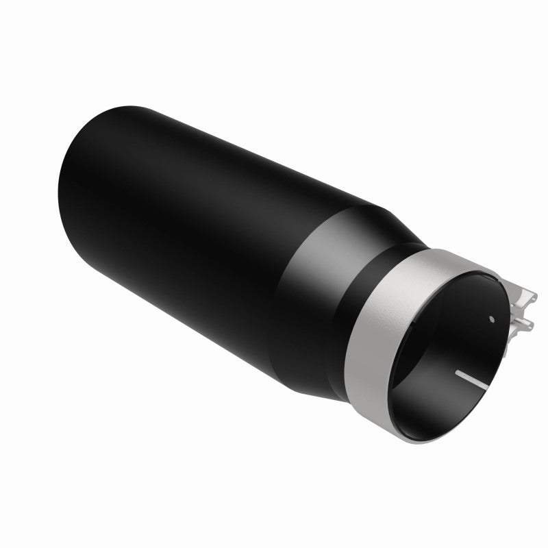Magnaflow Tip Stainless Black Coated Single Wall Round Single Outlet 5in Dia 4in Inlet 13in L 35238 35238 360 Degree Image Set