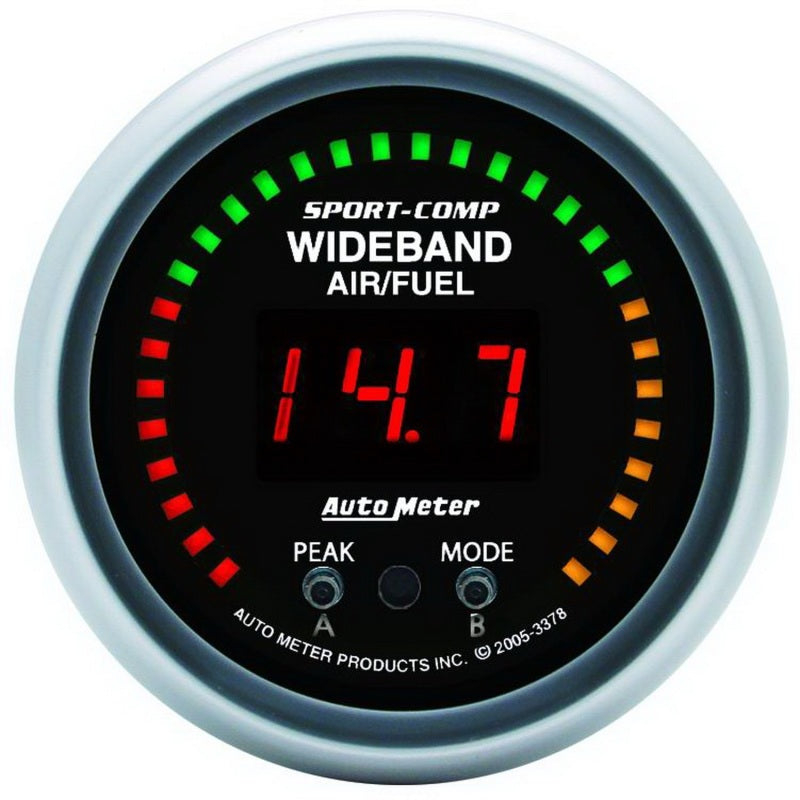Autometer t Comp 3378 2-1/16" Wideband A/F W/ Sensor Gauge 3378 Photo - Primary