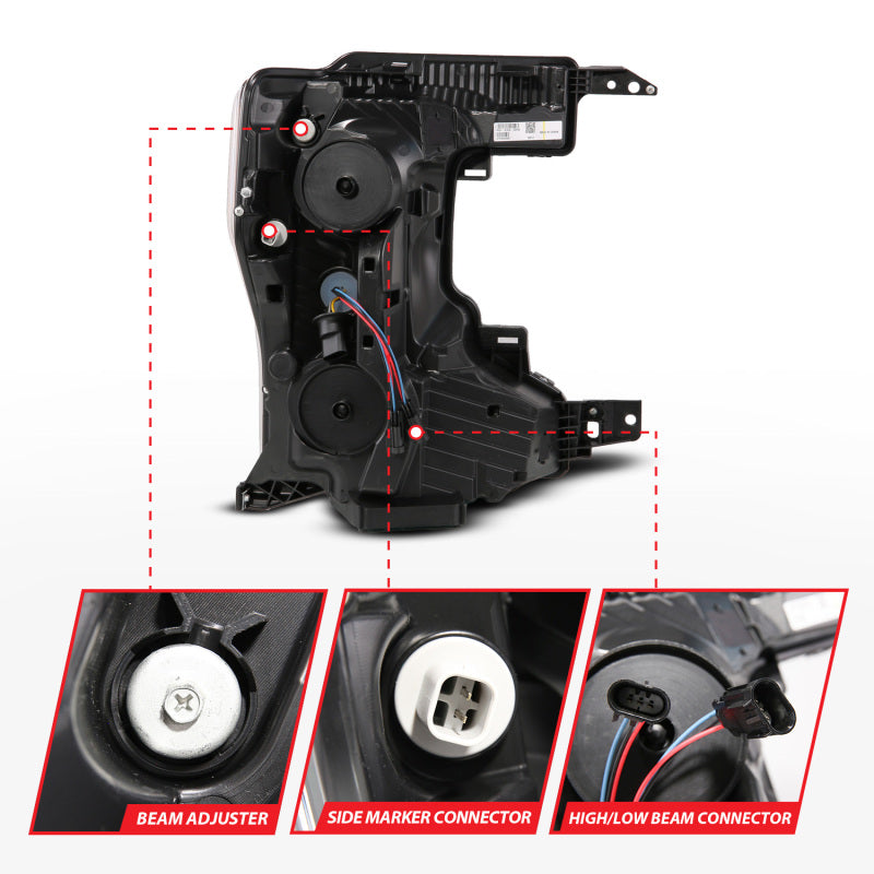 ANZO 20-22 Ford Super Duty (Halogen) Z-Series Full LED Proj Headlights SeqSig - Driver Side ONLY 111620X-L 111620X-L User 1