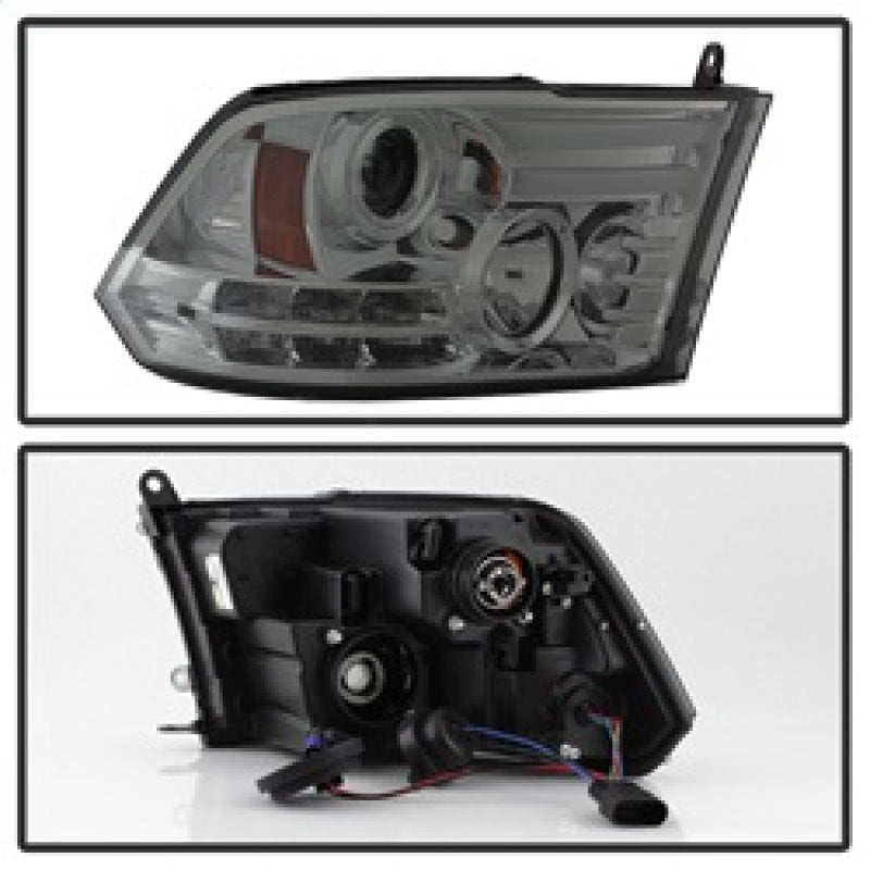Spyder Dodge Ram 13-15 Projector Headlights Light Bar DRL Smoke PRO-YD-DR13-LBDRL-SM 5081735 5081735 Photo - Unmounted