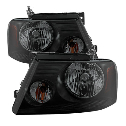 SPYDER Xtune Ford F150 04-08 Amber Crystal Headlights Black Smoked HD-JH-FF15004-AM-BSM 9030338 9030338 Photo - Primary