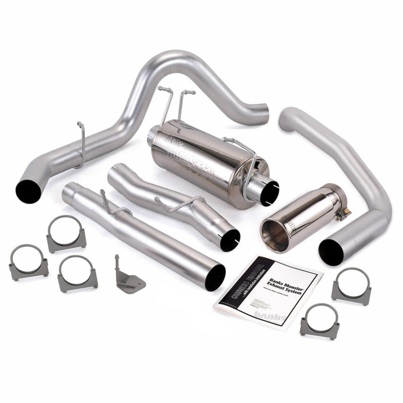 Banks Power 03-07 Ford 6.0L ECLB Monster Exhaust System - SS Single Exhaust w/ Chrome Tip 48786 48786 Photo - Primary