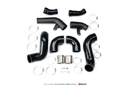 AMS Performance 09-21 Nissan GTR R35 OMEGA Turbo Kit 3in Lower Intercooler Pipes (OMEGA 11) ALP.07.14.0021-1 ALP.07.14.0021-1 Photo - Primary