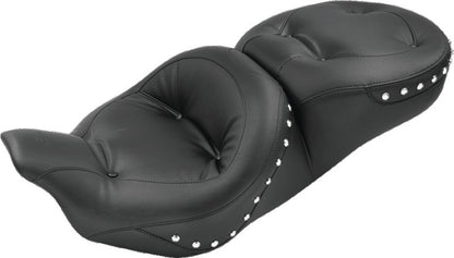 Mustang Motorcycle Mustang 08-21 Harley Electra Glide,Rd Glide,Rd King,Street Glide Std Tour 1PC Seat w/Studs - Black 76037 76037 Photo - Primary