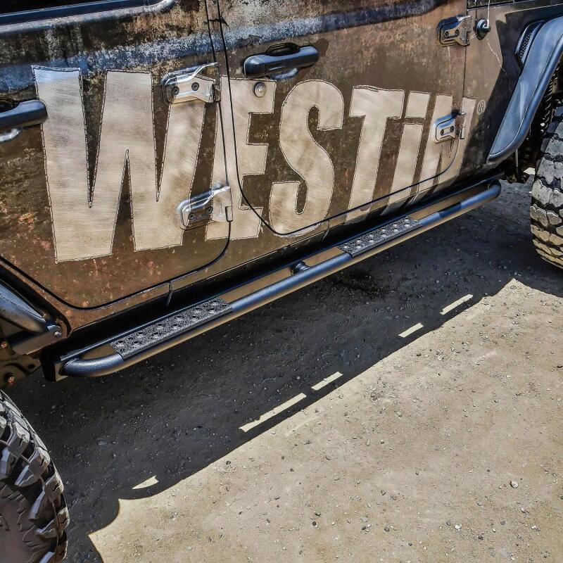 Westin 18-23 Jeep Wrangler JL Unlimited 4dr Rock Slider - Textured Black 42-14065 42-14065 Photo - Mounted