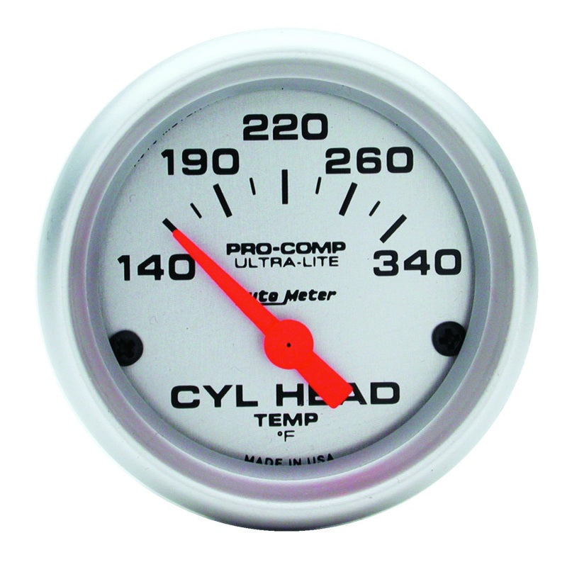 Autometer Gauge, Cylinder Head Temp, 2 1/16", 140-340 Deg. F Electric Ultra-Lite 4336 Photo - Primary