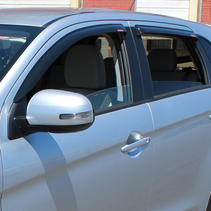 Westin 2016-2018 Mitsubishi Outlander Wade Slim Wind Deflector 4pc - Smoke 72-66480 72-66480 Photo - Mounted