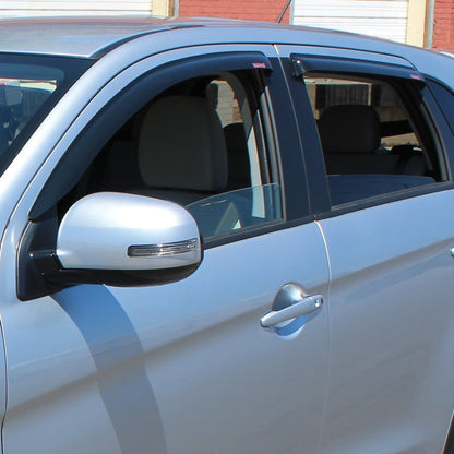 Westin 2016-2018 Mitsubishi Outlander Wade Slim Wind Deflector 4pc - Smoke 72-66480 72-66480 Photo - Mounted