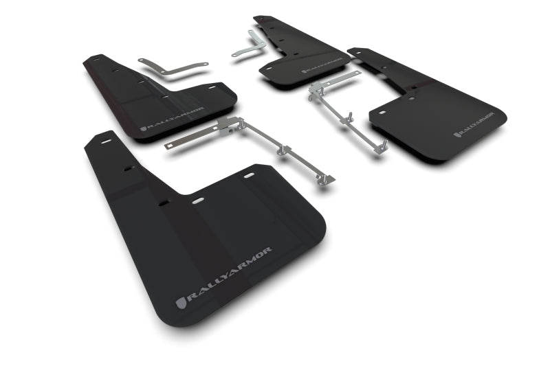 Rally Armor 20-22 Toyota GR Yaris Hatchback Black Mud Flap w/ Grey Logo MF74-UR-BLK/GRY MF74-UR-BLK/GRY Photo - Primary