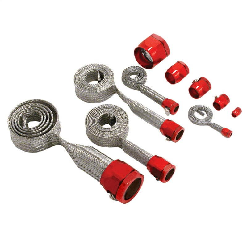 Spectre MagnaBraid 304SS Braided Sleeving Kit - Red End Caps 7492 7492 Photo - Primary
