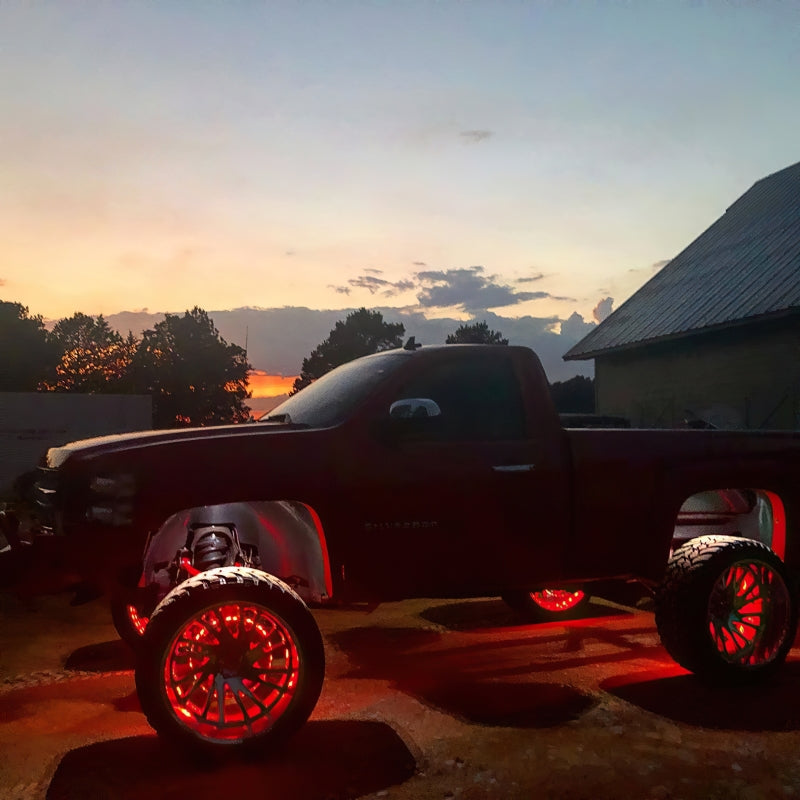 ORACLE Lighting Oracle LED Illuminated Wheel Rings - Double LED - Red 4228-003 4228-003 Photo - lifestyle view