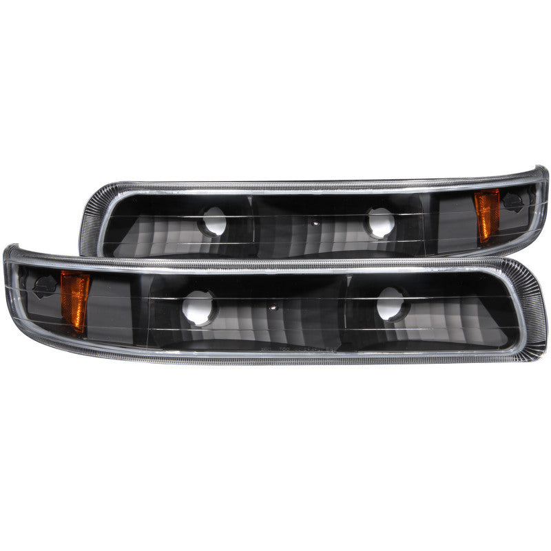 Anzo 1999-2002 Chevrolet Silverado 1500 Euro Parking Lights Black w/ Amber 511065 Photo - Primary
