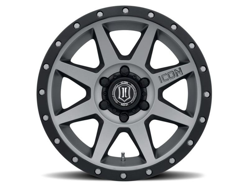 ICON Rebound 18x9 6x5.5 25mm Offset 6in BS 95.1mm Bore Titanium Wheel 1818909060TT 1818909060TT Photo - Close Up