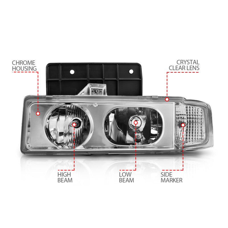 Anzo Chrome Crystal Headlights 1995-2005 Chevrolet Astro 111001 User 4