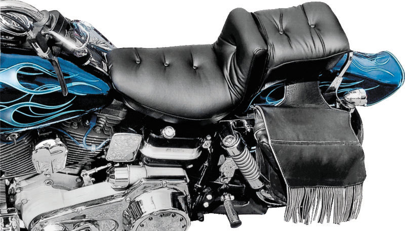 Mustang Motorcycle Mustang 58-84 Harley FX/FL Duke Extra Wide 1PC Seat Regal - Black 75060 75060 User 1