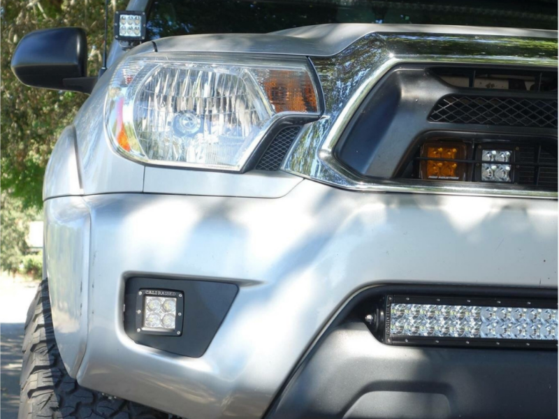 Cali Raised LED Cali Raised 2012-2015 Toyota Tacoma Fog Light Pod Replacements Brackets Kit - W/ 3X2 18 Amber Pods CR2457 CR2457 Photo - Primary