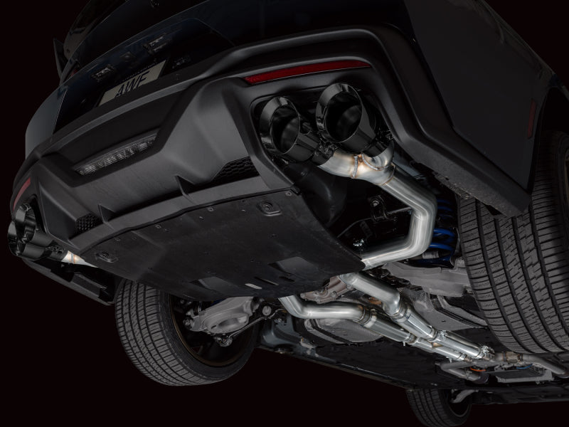 AWE Tuning AWE 2024 Ford Mustang Dark Horse S650 RWD Track Edition Catback Exhaust w/ Quad Diamond Black Tips 3020-43375 3020-43375 Photo - Mounted
