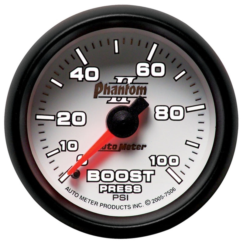 Autometer Gauge, Boost, 2 1/16", 100psi, Mechanical, Phantom II 7506 User 2