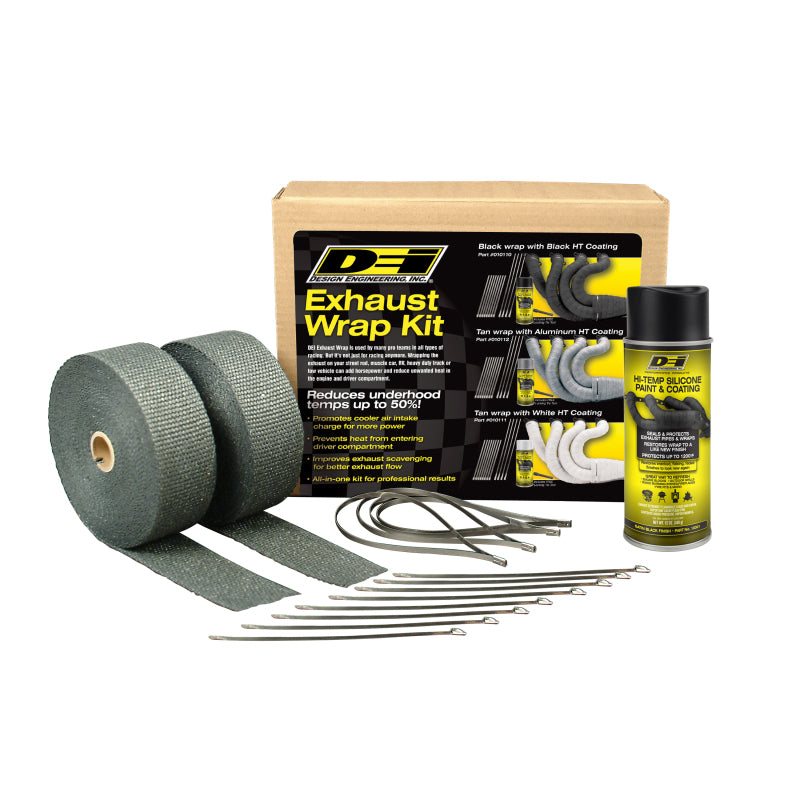 DEI 2in Exhaust Wrap Kit Blk w/Blk Silicone Coating 10110 10110 Photo - Primary