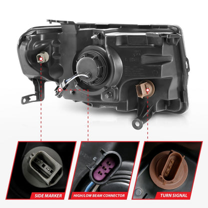 Anzo 2008-2012 Ford Escape Projector Headlights w/ Halo Black 111355 Photo - Unmounted